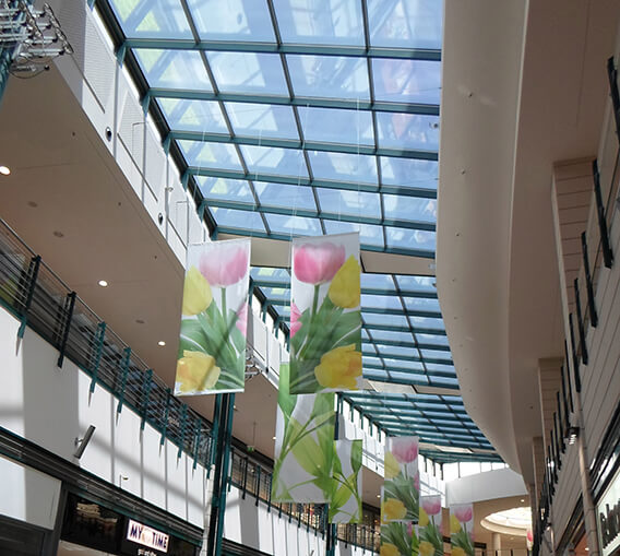 Sonnenschutzfolien Dachverglasung Einkaufscenter